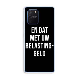 CaseCompany Belastinggeld - Zwart: Samsung Galaxy Note 10 Lite Transparant Hoesje