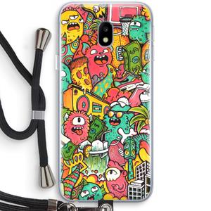 CaseCompany Vexx City: Samsung Galaxy J3 (2017) Transparant Hoesje met koord