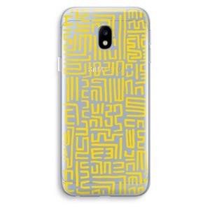 CaseCompany Majorelle Blue Print: Samsung Galaxy J3 (2017) Transparant Hoesje