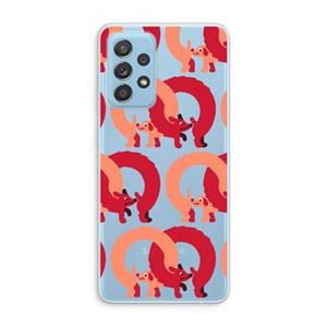 CaseCompany Dogs: Samsung Galaxy A73 Transparant Hoesje