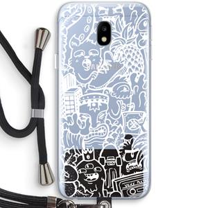 CaseCompany Vexx Mixtape #2: Samsung Galaxy J3 (2017) Transparant Hoesje met koord