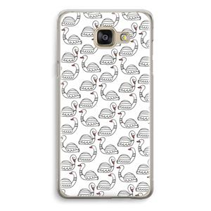 CaseCompany Zwanen: Samsung Galaxy A5 (2016) Transparant Hoesje