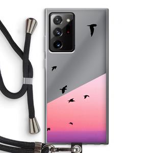 CaseCompany Fly away: Samsung Galaxy Note 20 Ultra / Note 20 Ultra 5G Transparant Hoesje met koord
