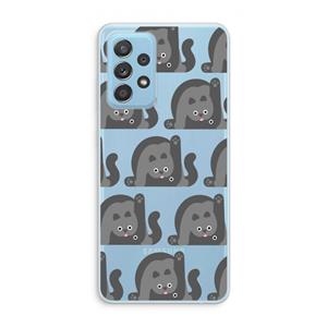 CaseCompany Cats: Samsung Galaxy A73 Transparant Hoesje