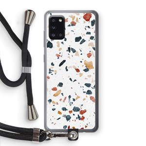 CaseCompany Terrazzo N°4: Samsung Galaxy A31 Transparant Hoesje met koord