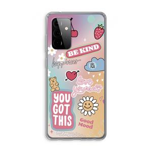 CaseCompany Positivity: Samsung Galaxy A72 Transparant Hoesje
