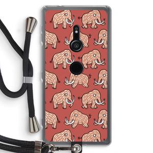 CaseCompany Mammoet: Sony Xperia XZ2 Transparant Hoesje met koord