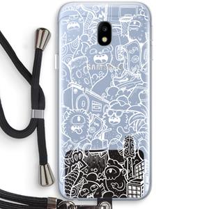 CaseCompany Vexx City #2: Samsung Galaxy J3 (2017) Transparant Hoesje met koord