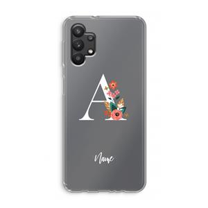 CaseCompany Pink Bouquet: Samsung Galaxy A32 5G Transparant Hoesje