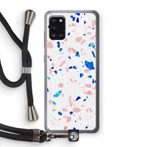 CaseCompany Terrazzo N°6: Samsung Galaxy A31 Transparant Hoesje met koord