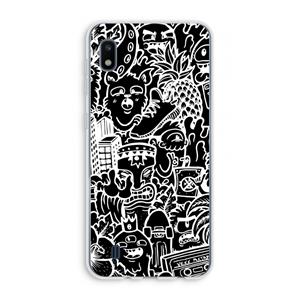CaseCompany Vexx Black Mixtape: Samsung Galaxy A10 Transparant Hoesje