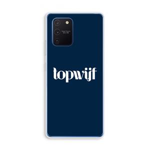 CaseCompany Topwijf Navy: Samsung Galaxy Note 10 Lite Transparant Hoesje