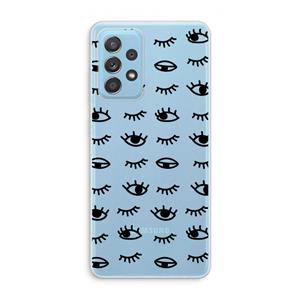 CaseCompany Eye pattern #2: Samsung Galaxy A73 Transparant Hoesje
