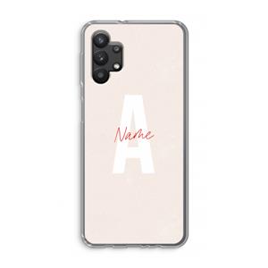 CaseCompany Strawberry Milkshake: Samsung Galaxy A32 5G Transparant Hoesje