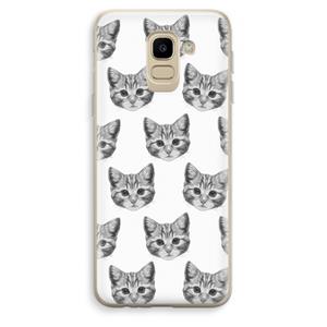 CaseCompany Kitten: Samsung Galaxy J6 (2018) Transparant Hoesje