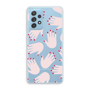 CaseCompany Hands pink: Samsung Galaxy A73 Transparant Hoesje