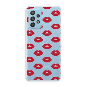 CaseCompany Lips: Samsung Galaxy A73 Transparant Hoesje