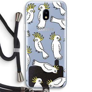CaseCompany Papegaai: Samsung Galaxy J3 (2017) Transparant Hoesje met koord