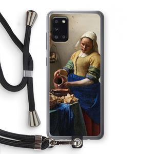 CaseCompany The Milkmaid: Samsung Galaxy A31 Transparant Hoesje met koord