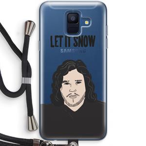 CaseCompany Let It Snow: Samsung Galaxy A6 (2018) Transparant Hoesje met koord