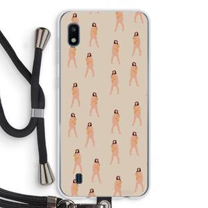 CaseCompany You're so golden: Samsung Galaxy A10 Transparant Hoesje met koord