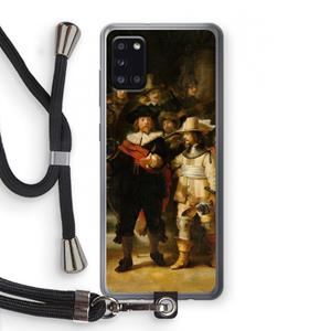 CaseCompany De Nachtwacht: Samsung Galaxy A31 Transparant Hoesje met koord
