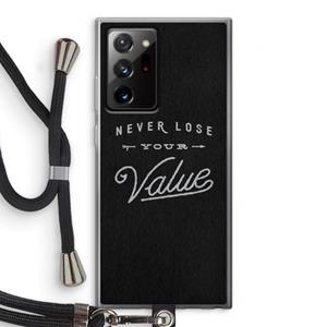 CaseCompany Never lose your value: Samsung Galaxy Note 20 Ultra / Note 20 Ultra 5G Transparant Hoesje met koord