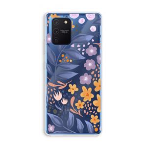 CaseCompany Flowers with blue leaves: Samsung Galaxy Note 10 Lite Transparant Hoesje