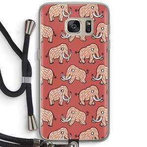 CaseCompany Mammoet: Samsung Galaxy S7 Transparant Hoesje met koord