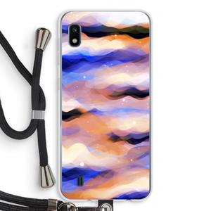 CaseCompany Donkere Wolken: Samsung Galaxy A10 Transparant Hoesje met koord