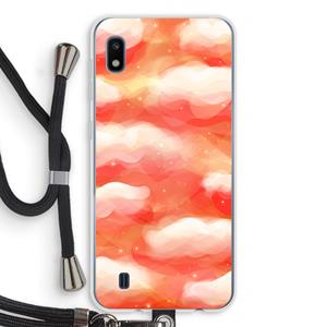 CaseCompany Lichte Wolken: Samsung Galaxy A10 Transparant Hoesje met koord