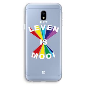 CaseCompany Het Leven Is Mooi: Samsung Galaxy J3 (2017) Transparant Hoesje