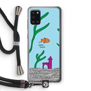 CaseCompany Aquarium: Samsung Galaxy A31 Transparant Hoesje met koord