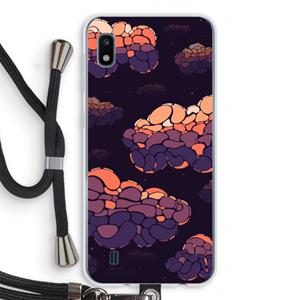 CaseCompany Patroon Wolken: Samsung Galaxy A10 Transparant Hoesje met koord