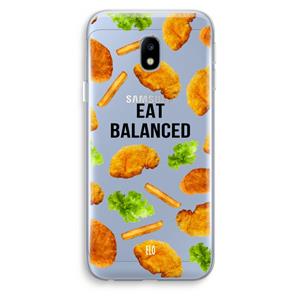 CaseCompany Eat Balanced: Samsung Galaxy J3 (2017) Transparant Hoesje