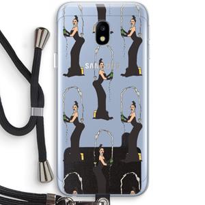 CaseCompany Pop Some Kim: Samsung Galaxy J3 (2017) Transparant Hoesje met koord