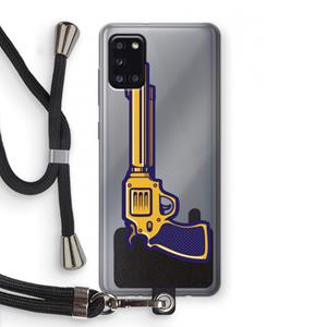 CaseCompany Pew Pew Pew: Samsung Galaxy A31 Transparant Hoesje met koord