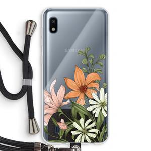 CaseCompany Floral bouquet: Samsung Galaxy A10 Transparant Hoesje met koord