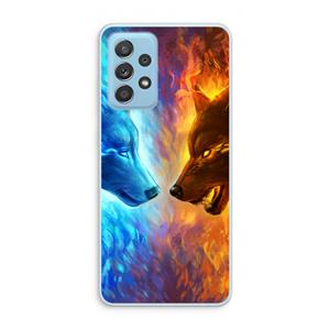 CaseCompany Fire & Ice: Samsung Galaxy A73 Transparant Hoesje