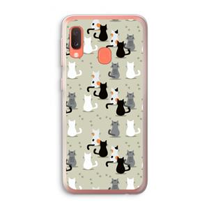 CaseCompany Katten: Samsung Galaxy A20e Transparant Hoesje