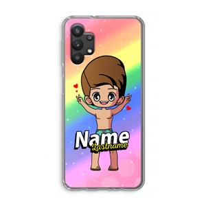 CaseCompany Chibi Maker man: Samsung Galaxy A32 5G Transparant Hoesje