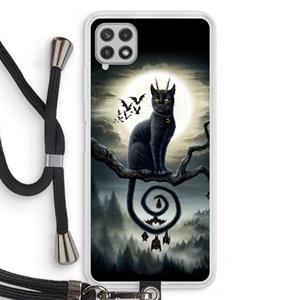 CaseCompany Moonlight Companions: Samsung Galaxy A22 4G Transparant Hoesje met koord