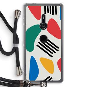 CaseCompany Illustratieve pop 1: Sony Xperia XZ2 Transparant Hoesje met koord
