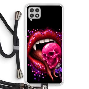 CaseCompany Dodelijk zoet: Samsung Galaxy A22 4G Transparant Hoesje met koord