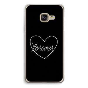 CaseCompany Forever heart black: Samsung Galaxy A3 (2016) Transparant Hoesje