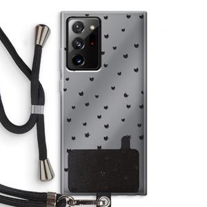 CaseCompany Kleine kattenkopjes: Samsung Galaxy Note 20 Ultra / Note 20 Ultra 5G Transparant Hoesje met koord