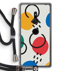CaseCompany Illustratieve pop 3: Sony Xperia XZ2 Transparant Hoesje met koord