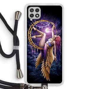 CaseCompany Aerial Angel: Samsung Galaxy A22 4G Transparant Hoesje met koord