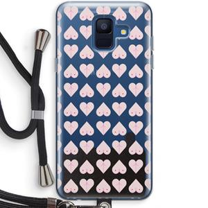 CaseCompany Ass 'n Titties: Samsung Galaxy A6 (2018) Transparant Hoesje met koord