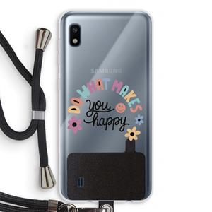 CaseCompany Happy days: Samsung Galaxy A10 Transparant Hoesje met koord